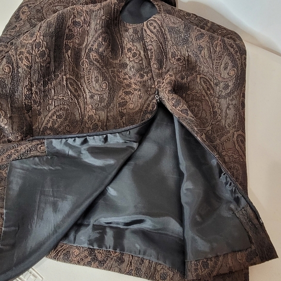Nipon Boutique 2 Pc. Paisley-Jacquered Top & Jacket - Size 16W - Picture 9 of 13